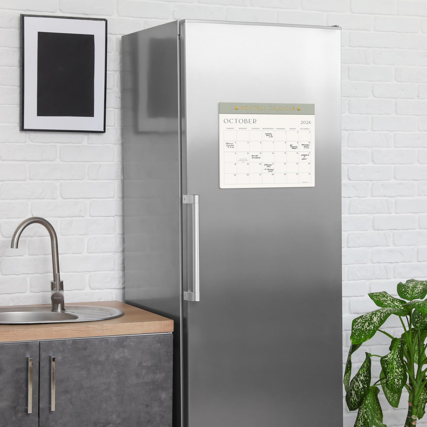 Beautiful 2026 Magnetic Fridge Calendar - Runs From Jan 2026 Until July 2027 - The Perfect Monthly Refrigerator Calendar for Easy Organizing