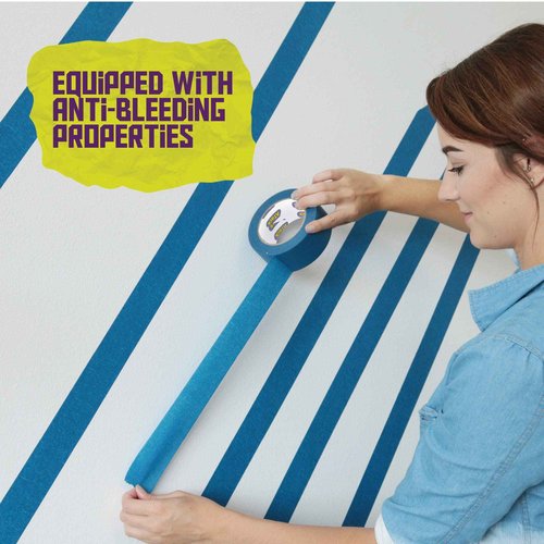 ATack Blue Painters Tape Pack - 1.88-Inch, 4320 Feet, 24 Rolls, Delicate Surface, Wide Masking Tape for Walls & Home Painting