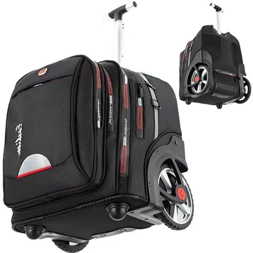 PISKGODSF 22 Inch Rolling Backpack with Wheels for Travel, 55 L Large Capacity Wheeled Backpacks, Roller Backpack with 15.6 Inch Laptop Waterproof Compartment