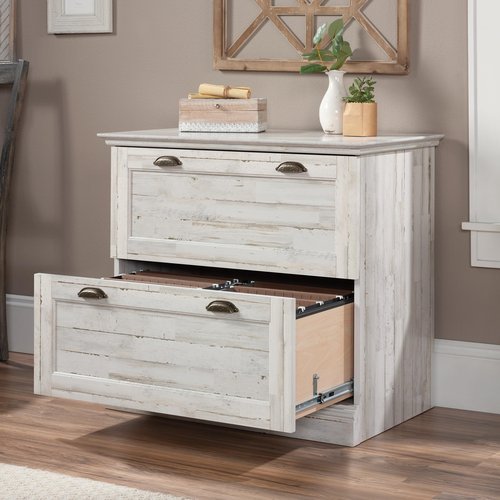 Sauder Barrister Lane Lateral File, White Plank Finish