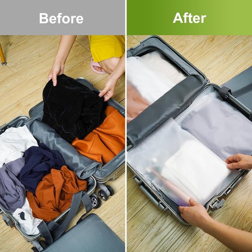 Frosted Packaging Bags - 100 Pcs 10x13 Inch Zipper Plastic Bags for Clothing & Documents