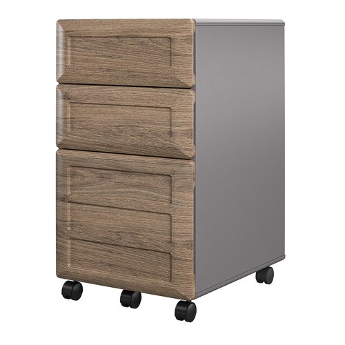 Ameriwood Home Pursuit Mobile File Cabinet, Rustic Oak