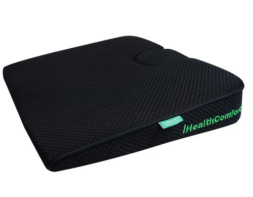 IHEALTHCOMFORT(19.7×17.7inches Extra Large Sciatica Seat Cushion for Office Chair,Oversized Car and Truck Seat Cushion,U-Cut Long Sitting Pain Relief Chair Pad