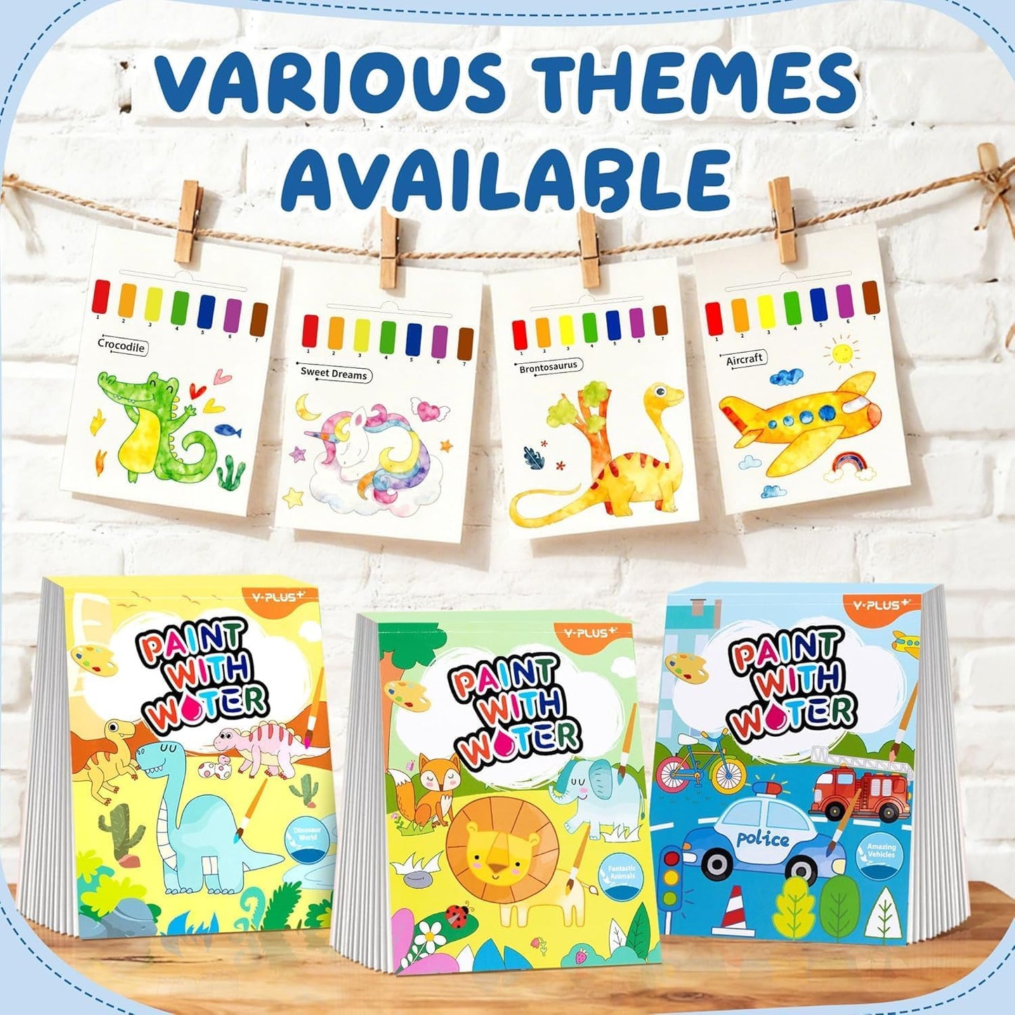 YPLUS Watercolor Painting Books for Toddlers - Creative Art Craft Gift for Kids Ages 1-6 | Animal Themes