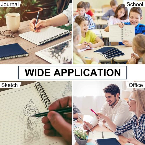 Yahenda Spiral Notebook Bulk A5 Journal Lined 8.3'' x 5.5'' Writing Composition Paper Small Notepad Subject Notebook for Students Office Business Back to School Supplies(Deep Blue,36 Pcs)
