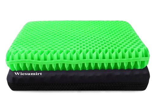 Plus Size Gel Seat Cushion for Long Sitting, Extra Large and Thick Seat Cushion for Back, Hip, Sciatica, Tailbone Pain Relief, Used for The Office, Wheelchairs, Truck, Car, Recliner.(Grass Green)
