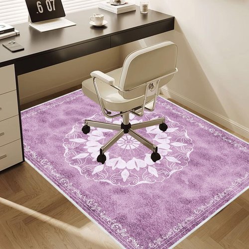 Office Chair Mat for Hard Floors, Desk Chair Rug Protector for Rolling Chair, Anti-Slip Computer Gaming Chair Mat, Carpet Mats for Home Office(Purple,3×4ft/36×48in)