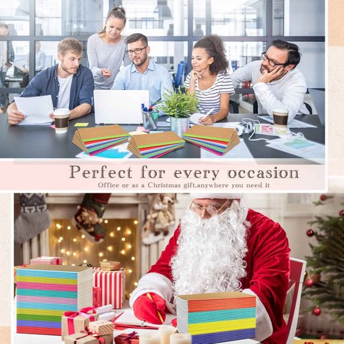 150 Pack A5 Kraft Notebooks 60 Pages Soft Cover Composition Notebooks Bulk Ruled Lined Travel Journals for Travelers, Students, Classroom, Home, Office, School Supplies, 5.8 x 8.3 Inch (Colorful)