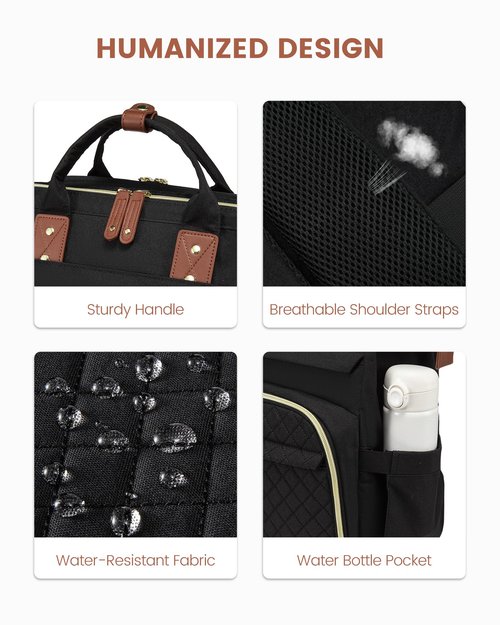 LOVEVOOK Laptop Backpack for Women, 15.6'' Waterproof Nurse Bag Teacher Work Backpack Purse for Women, Travel Computer Backpack for College Office Business Ladies