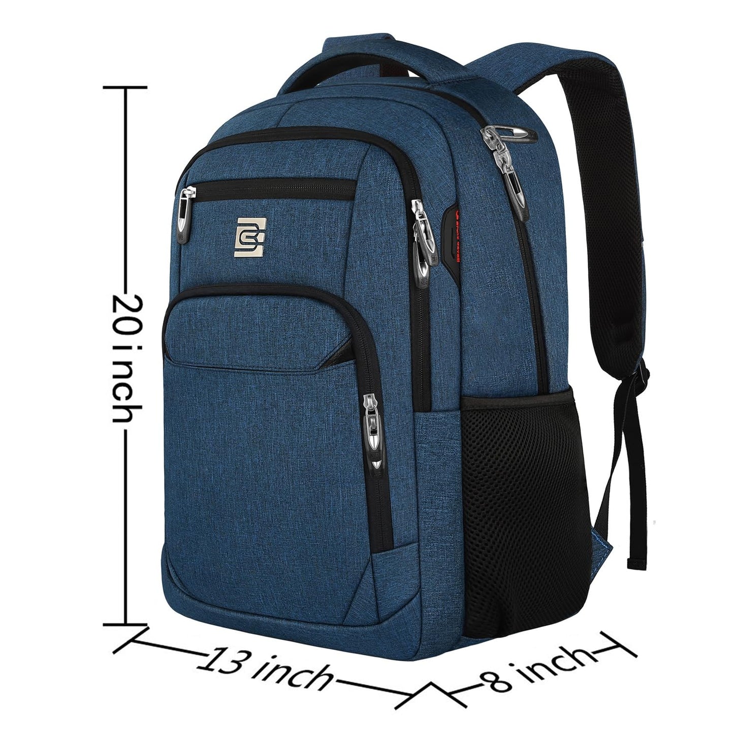 Volher 17 Inch Laptop Backpack, Business Anti Theft Slim Durable Laptops Backpack, Water Resistant College Computer Bag Gifts for Men & Women Fits 15.6 Inch Notebook-Blue