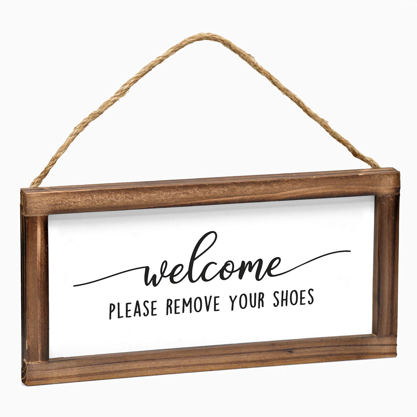 Please Remove Your Shoes Off Front Door Sign 6x12 Inch, No Shoes Home Farmhouse Decor