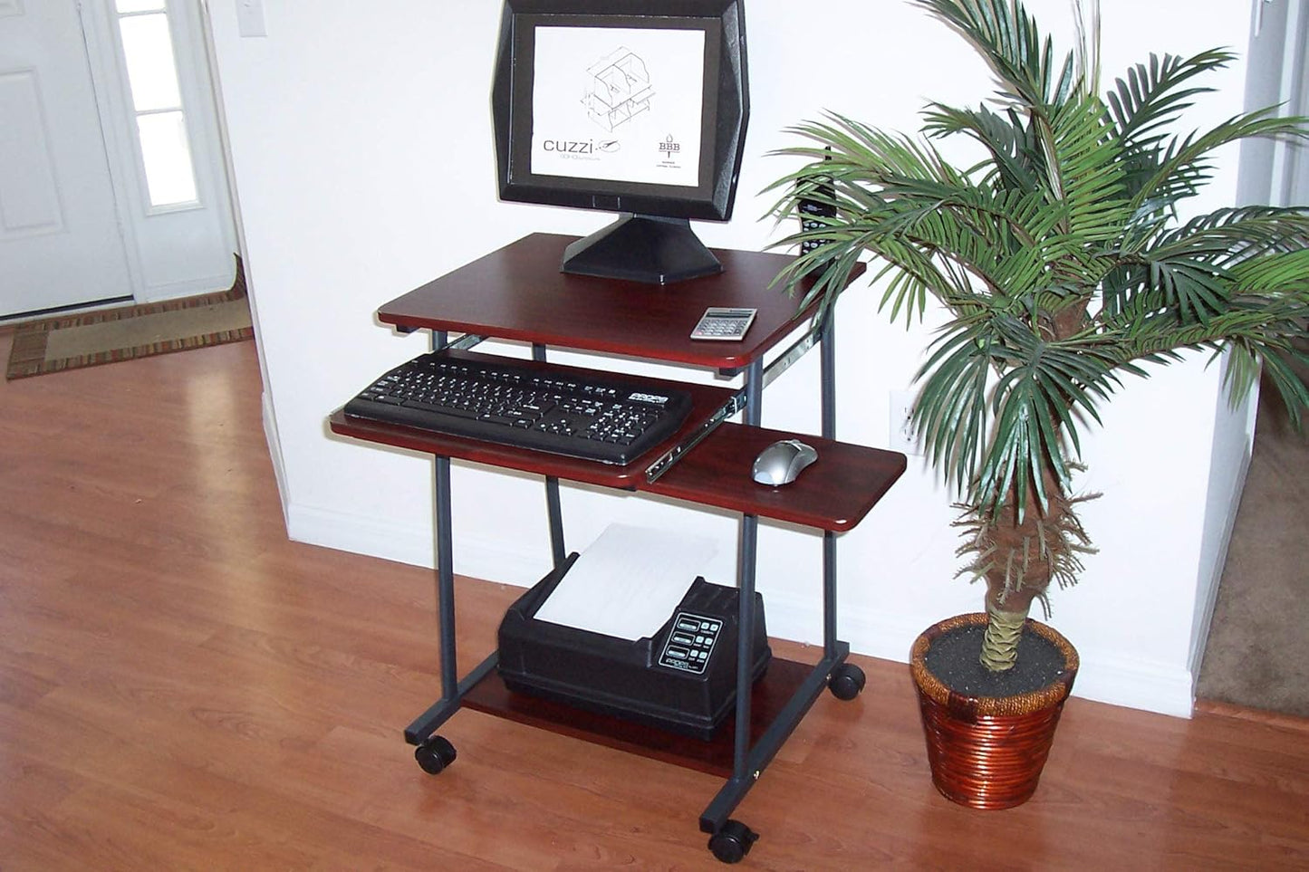 CUZZI 24" Narrow Mini Compact Computer Desk - Perfect for Small Spaces, RVs & Work from Home