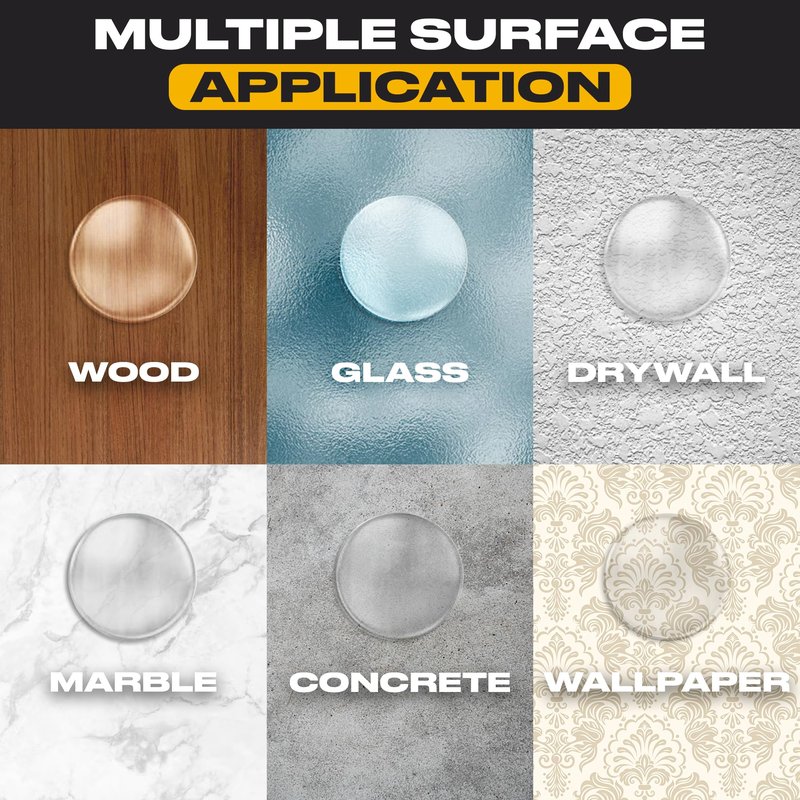 Clear Door Stoppers - Large 3.15" (8 Pack) - Door Stoppers for Wall with Strong Back Adhesive - Quiet and Shock Absorbent Silicone Wall Protectors from Door Knobs - Protects Every Surface