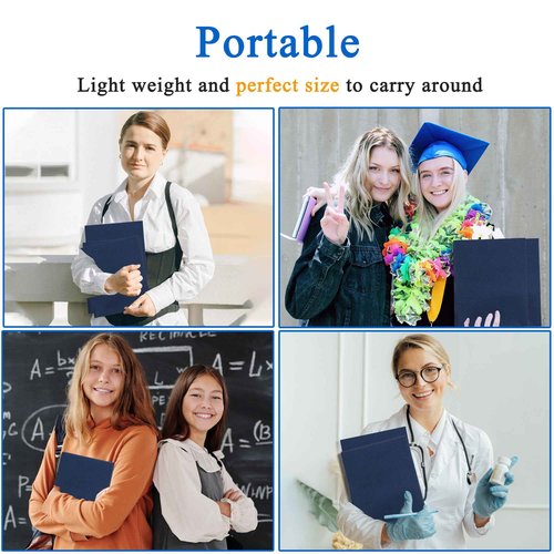 Zzrywuty 100 Packs Paper Folders with Pockets for Students,Businessmen and Office Workers,Letter Size,Two Pocket Folders with Card Slot for School Supplies,Office,Business (Royal Blue)
