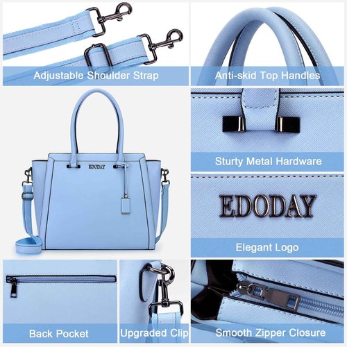 Laptop Tote Bag for Women, 15.6 inch Professional Computer bags for Laptops with Padded Compartment, PU Leather Briefcase Waterproof Business Teacher Office Travel Bag, Christmas Birthday Gift