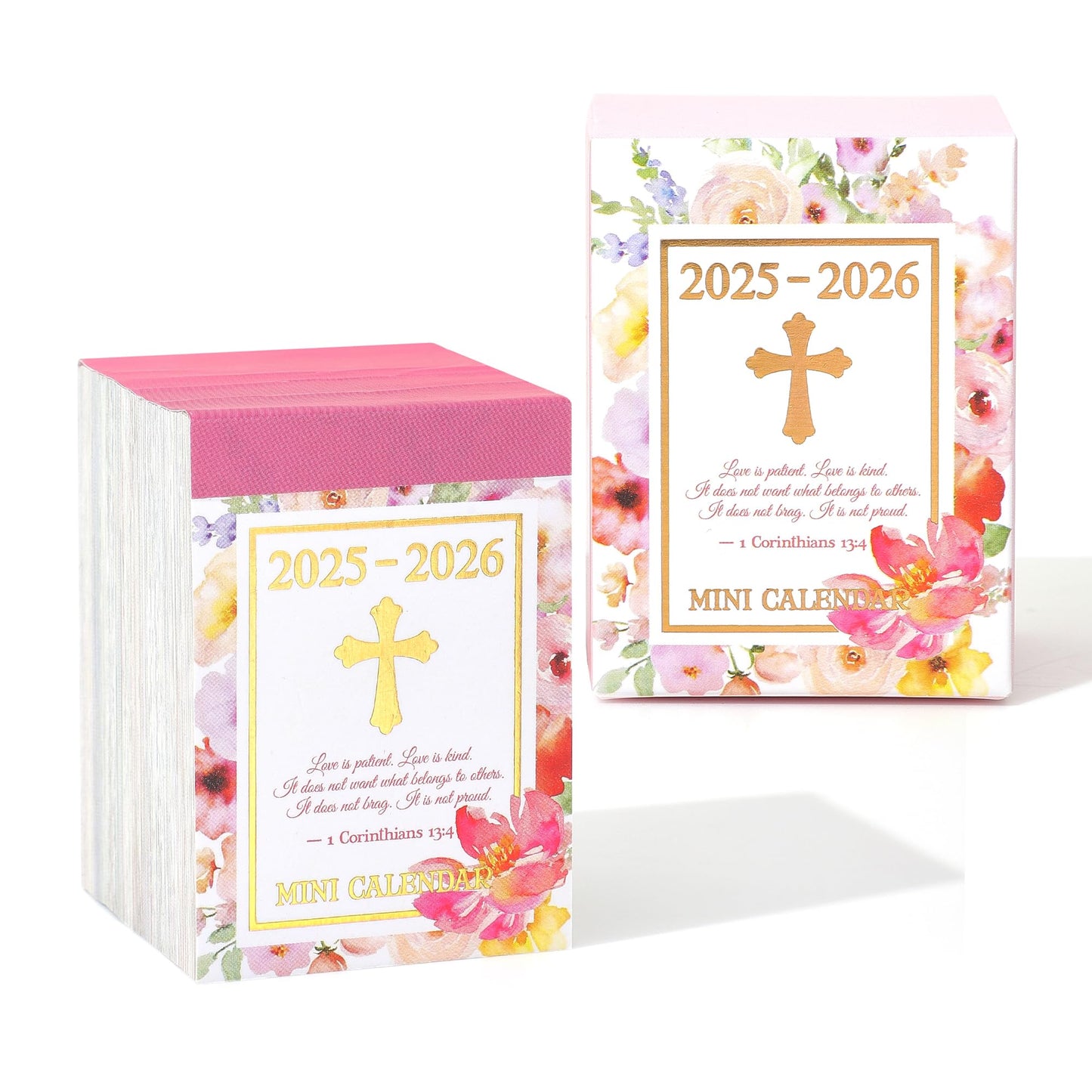 457 Sheets Daily Tear-Off Mini Desk Calendar Octomber 2025 - December 2026, A Bible Verse A Day Pocket Calendar for Planners Scrapbooking Journaling Notesbook, Perfect Christian Gifts for Women Kids