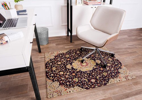 Anji Mountain Rug'd Chairmat - Anti-Slip Design Office Desk Accessories, Jacquard Woven Top, Versatile Office Chair Mat for Low Pile Carpets & Hard Surfaces, Chair Mat Essentials- Altamira (36 x 48")