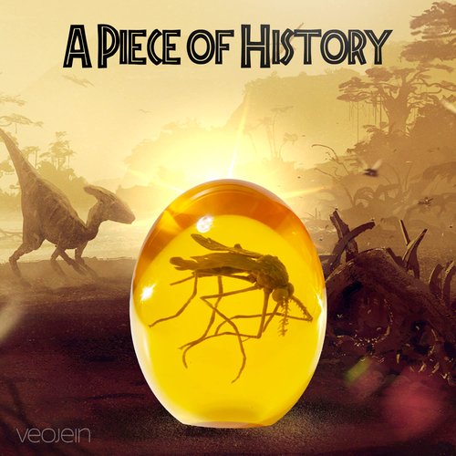 VEOJEIN Jurassic 3D Mosquito in Amber Resin | True 3D Original Design Realistic Flat Bottom Shaped | Measures 3.3 Inches Tall Dinosaur DNA Replica World | Collectable Prop | Cane Mount | Paper Weight