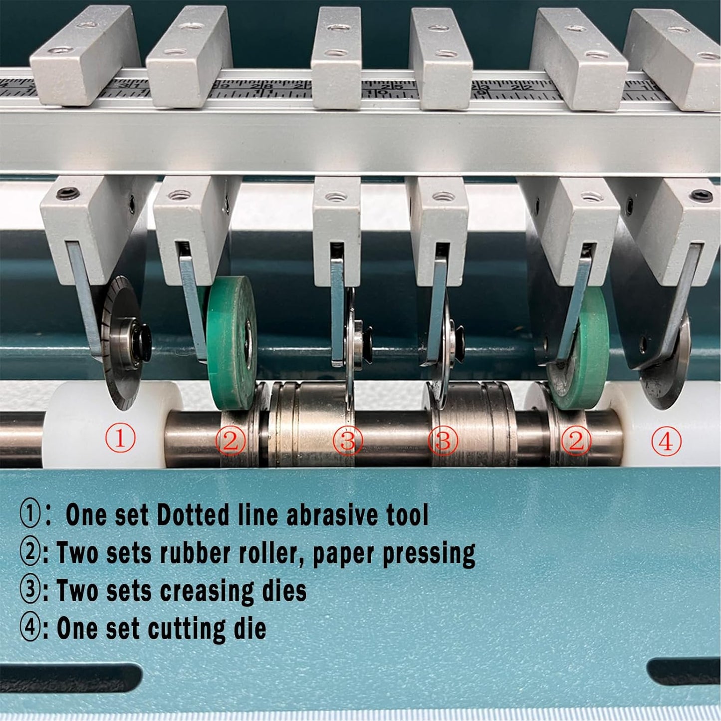WYDDDARY Electric Creasing Machine - 3-in-1 Crease, Dotted Line & Cut | 18" Paper Feeder, 1000 Sheets/Hour