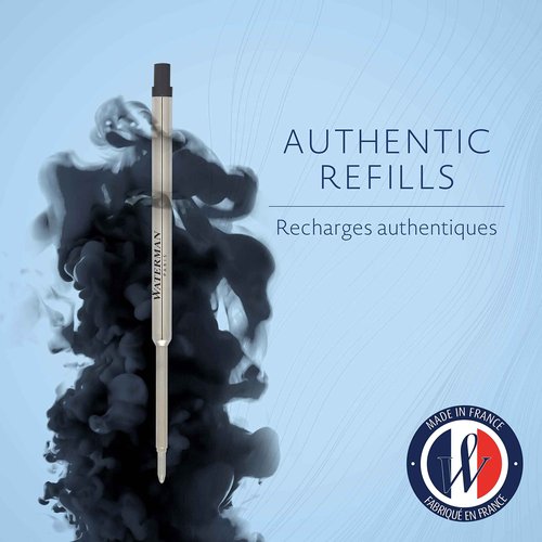 Waterman Ballpoint Pen Refill, Medium Point, Black Ink