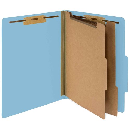 Blue Summit Supplies 30 Letter Size Light Blue Classification Folders, 2 Dividers, 2 Inch Tyvek Expansions, Durable 2, Letter Size, Light Blue Color, 30 Pack