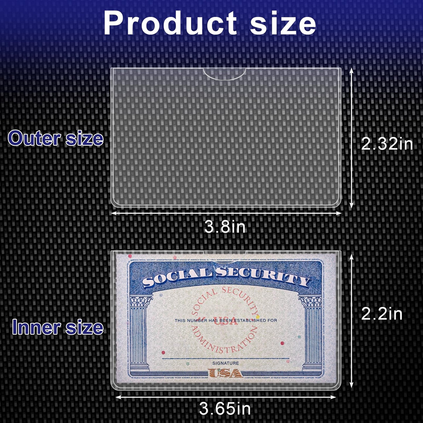 10 Pack Social Security Card Protector Medicare New Credit Card Holder,24 Mil Soft Clear Card for Waterproof SSN Card Protector，ID/Debit/Credit Card Covers Sleeve(10)