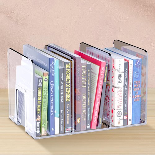 SUJOER 4PCS purse organizer for closet,handbag storage,book holder,bag organizer,acrylic desk file organizer,clutch divider,desk accessories workspace organizers