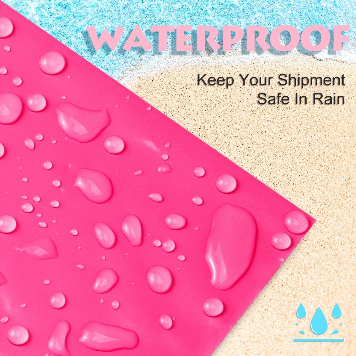 UCGOU Poly Mailers - Extra Large 24x24 Inch Hot Pink Shipping Bags | Strong, Waterproof & Self-Seal, 100 Pack