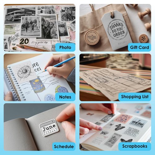KNAON Bluetooth Sticker Printer with 1 Roll of Sticker Paper, Y2C Mini Sticker Maker Machine, Pocket Thermal Label Maker Machine with Tape for DIY, Notes, Photos – Ideal Gift for Kids&Crafter, White