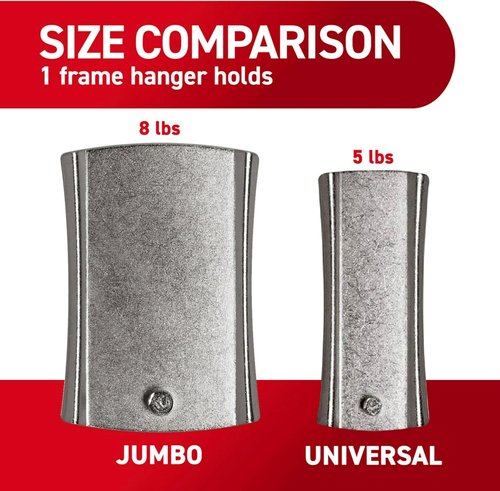 Command 8 lb Jumbo Universal Picture Hanger - Damage-Free Frame Hanging with 3 Hangers & 8 Strips