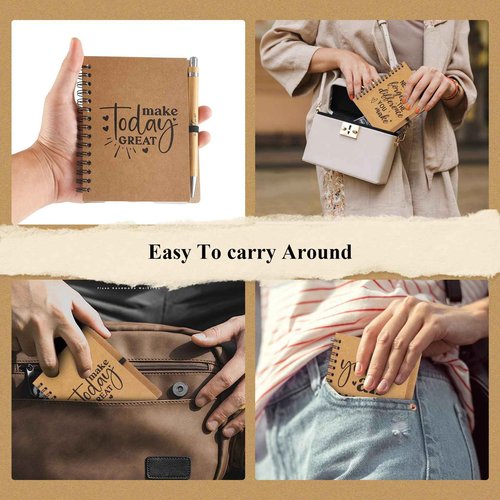 48 Pack Spiral Notebooks Sets Employee Appreciation Gifts Bulk Inspirational Journals with Motivational Pens Encouragement Notepad Thank You Gift for Team Staff Teacher Coworker