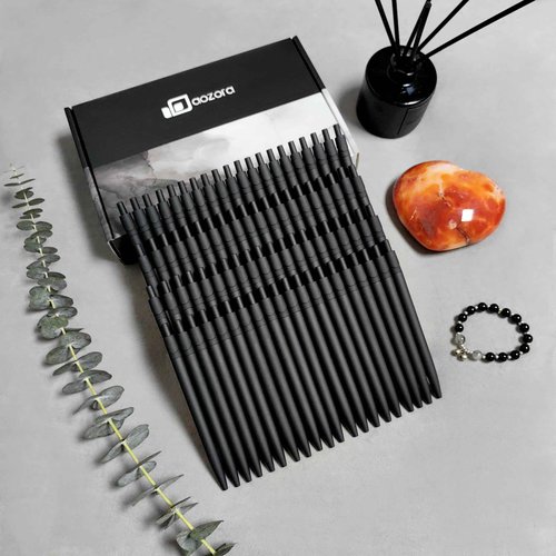 Aozora Pens Bulk 240 Pack Black Click Pens No Bleed Wholesale Retractable Ballpoint Pens Medium Point,Smooth Ink Pens for Journaling School Office Supplies 1.0MM Black Ink