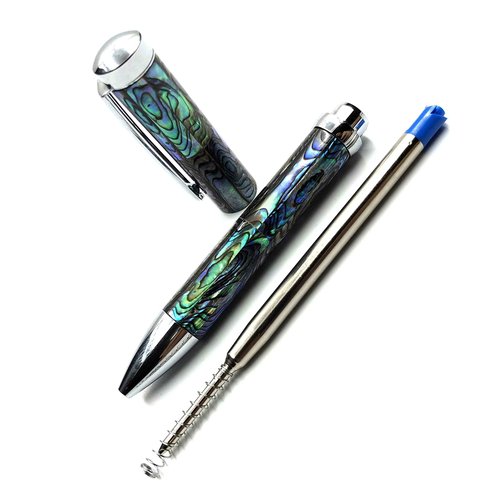 HHA Handmade mother of pearl ballpen from Vietnam - ideal gift for man/woman at work (blue)