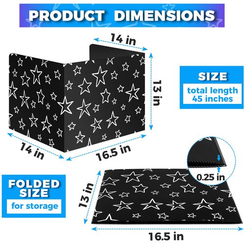 22-Pack Desk Dividers for Students - Star, Durable & Waterproof Plastic Study Carrel Divider, Classroom Folders Teacher Supplies, Easy-to-Clean Plastic Privacy Shield Folder Boards for Student Desks