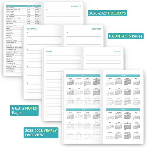 Pocket Calendar 2026-2027 - Monthly Planner for Purse, Small Size (6.5" x 3.5") | Butterfly Design