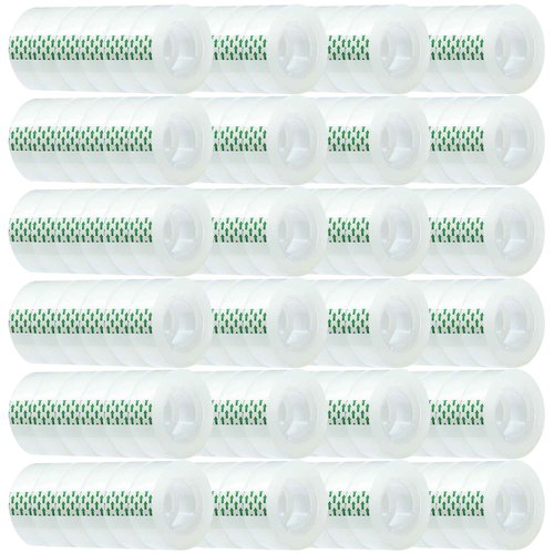 Minghaoda Transparent Tape Refill Rolls for Dispenser, Tear by Hand,144 Rolls x 900 inches