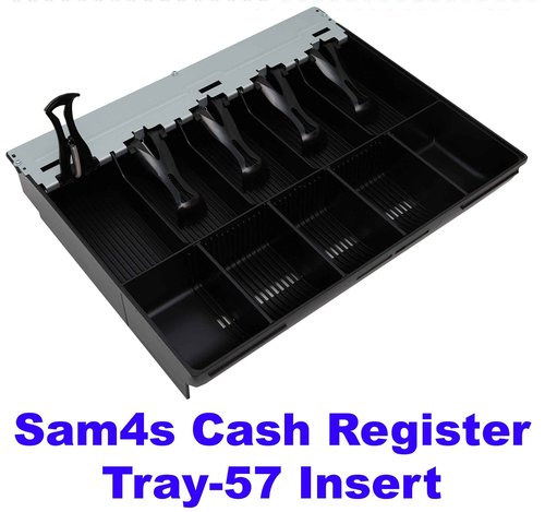SAM4S Cash Drawer Insert Money Tray 57, 5 Bills and 5 Coins, Compatible with Sam4s ER-5200, ER-5240, ER-5215, ER-380, ER-350, ER-520, ER-530, ER-650, ER-900 Series, SPS-300 Series