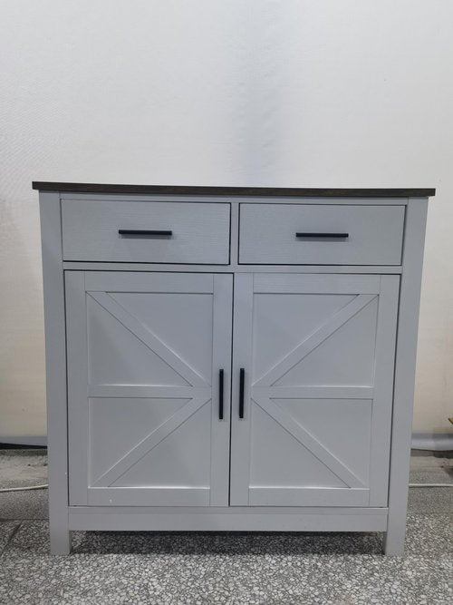 Bellemave Farmhouse Buffet Cabinet, Kitchen Storage Cabinet, Coffee bar Cabinet, Sideboard, Buffets & sideboards, for Kitchen, Dining Room, Entryway, Living Room Cabinet, White