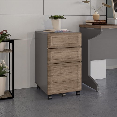 Ameriwood Home Pursuit Mobile File Cabinet, Rustic Oak