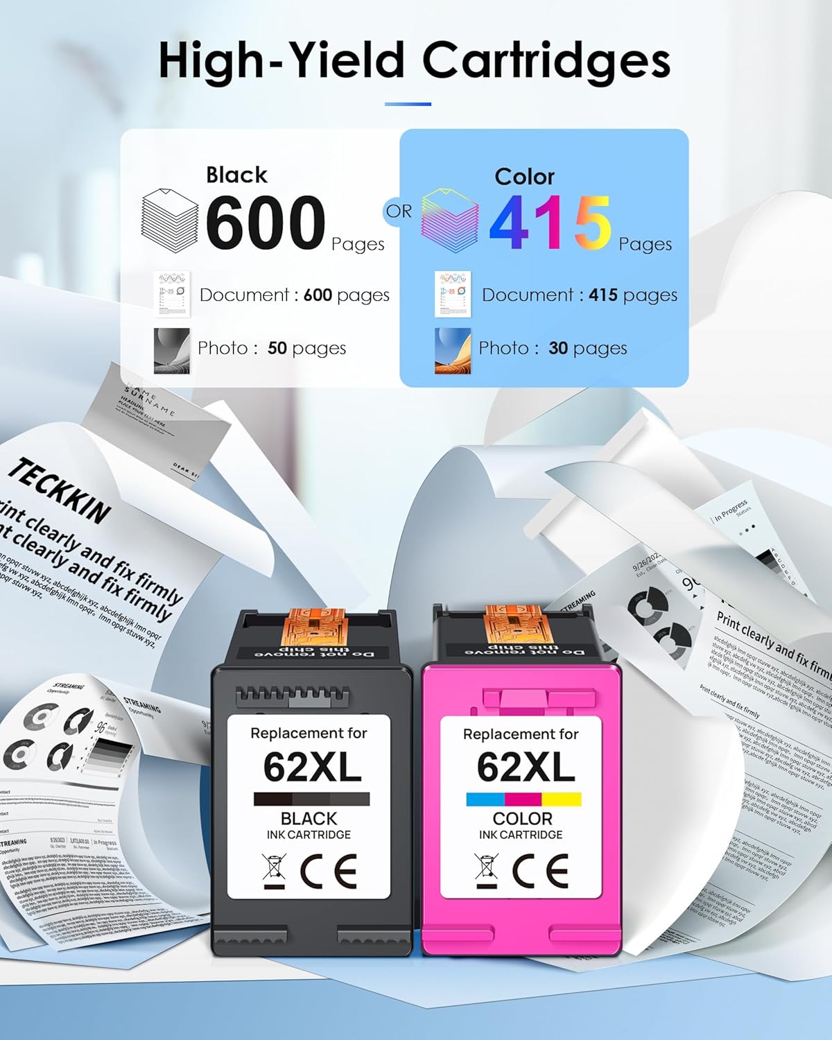 PG-240XL/CL-241XL Ink Cartridges Replacement for Canon 240XL 241XL Combo Pack 240 241 Printer Ink for PIXMA MG3620 MG3600 TS5120 TS5100 MG3220 MG3520 MG2120 MX472 (1 Black, 1 Tri-Color)