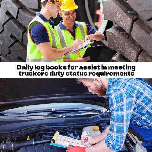 24 Pack Driver Daily Log Book 8.5" x 5.5" Driver's Log Book with Detailed Driver Vehicle Inspection Report & Simplified Recap 2 Ply with Carbon Driver's Daily Log Book for Truck Drivers