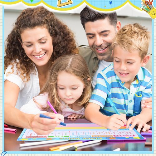 AmazingSpark 18 Packs Place Value Chart Math Manipulative 9x12 Inches Dry Erase Double Sided Cards Math Learning White Boards Small Whiteboards for Kids Students Classroom Home(Place Value)