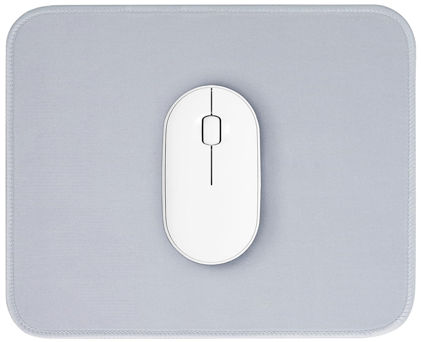 Gray Splash-Proof Textured 10.2 x 8.2Inch Mouse Pad - Stitched Edge Non-Slip Waterproof Rubber