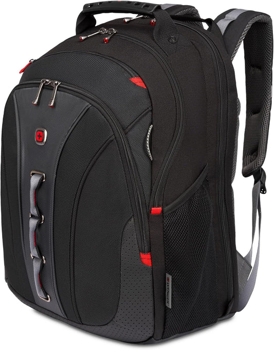 Wenger Legacy 16-Inch Laptop Backpack - Stylish Black/Gray Bag for Men & Women | One Size
