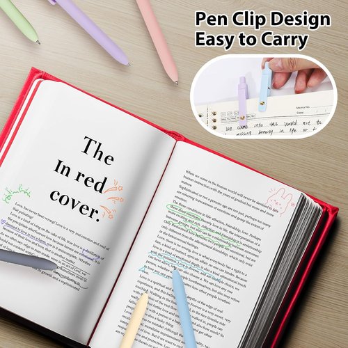 FIOVER Colorful Gel Pens - 6-Pack 0.7mm Smooth Writing Pens for Journaling & Note Taking | Aesthetic Morandi Colors
