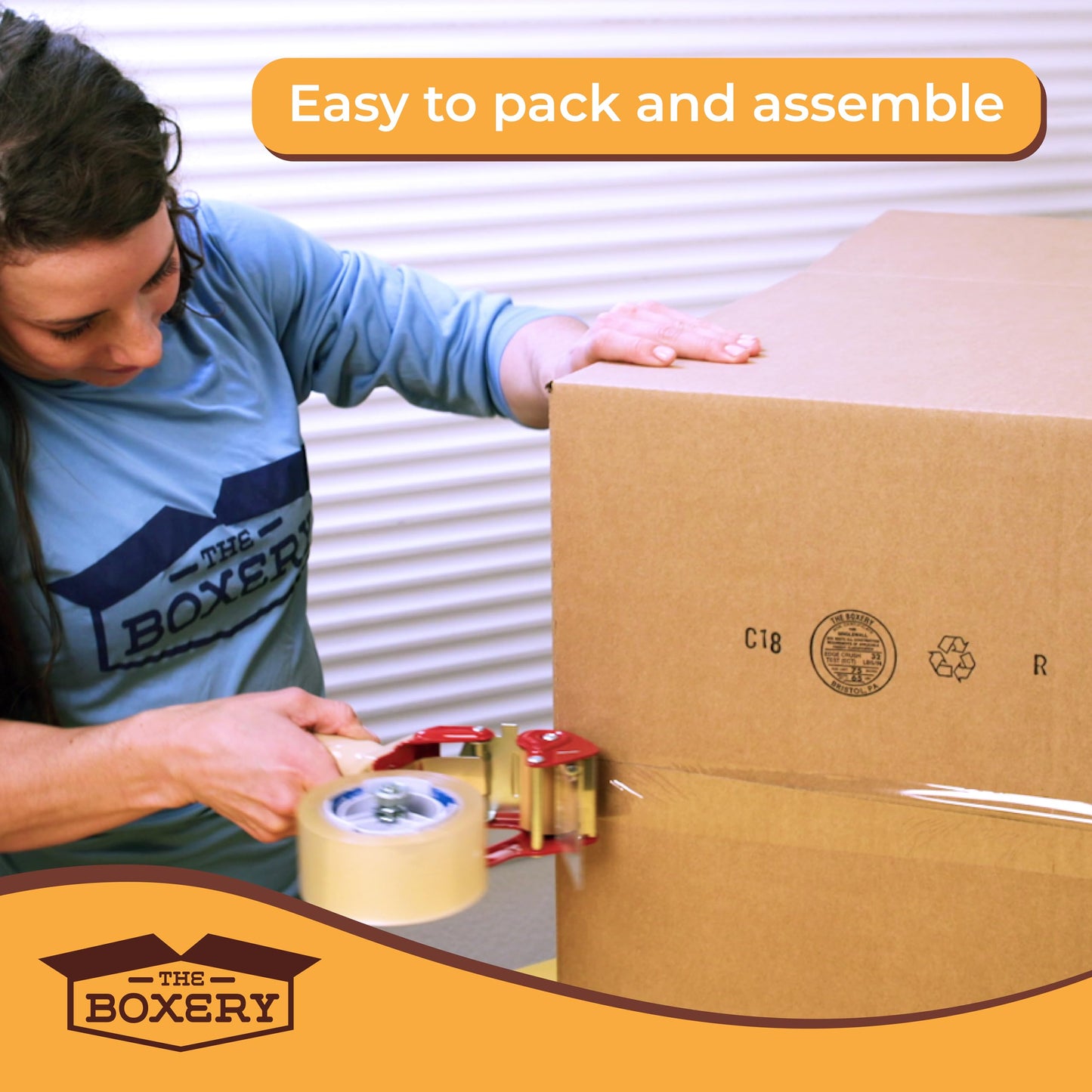 The Boxery 12"x8"x8" Brown/Kraft Corrugated Cardboard Shipping Boxes 25-Pack | Mailing, Packing, Moving & Storage for Business/Home – Durable - Eco-Friendly, Recyclable - Made in the USA