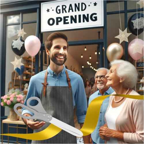 20" Giant Ribbon Cutting Scissors — Large Grey Grand Opening Ribbon Cutting Ceremony Scissors Heavy Duty Metal Construction for Grand Openings Special Events Inaugurations and Ceremonies