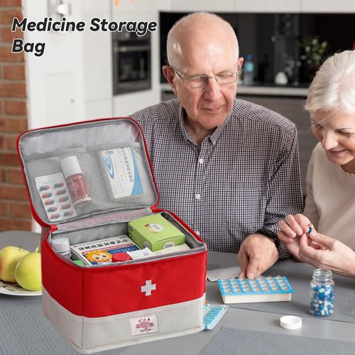 XPAPOV Travel Medicine Bag Organizer, Medical Bag Empty, for Home, Travel, Camping, Car, Hiking & Outdoor Emergencies, Emergency Medical Kits