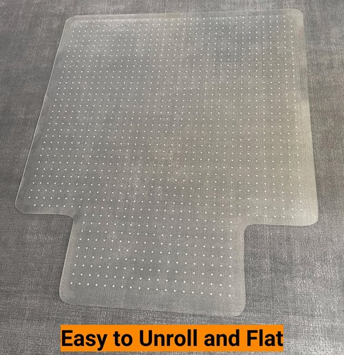 CAICFYIN 45"x 53"x0.1" Office Chair Mat for Carpet,Slip Resistant Heavy Duty Under Desk Protector Carpeted Floors,Easy Glide Rolling Floor Mat for Office Chair with Extended Lip