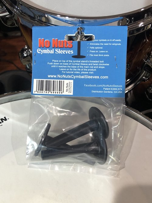 No Nuts Cymbal Sleeves 3-PK (Black)